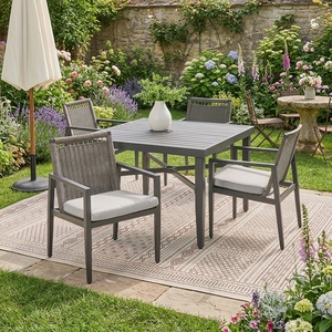 Ship Immediately Outdoor Patio Furniture <strong>Dining</strong> Table <strong>Set</strong> <strong>Rattan</strong> Furniture Garden Outdoor <strong>Dining</strong> Table <strong>Set</strong> <strong>4</strong> <strong>Chairs</strong> - Product Image 2