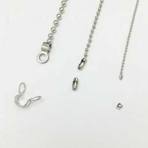 Cadena de Bolas de Acero Inoxidable de 2.4mm de Cualquier Longitud con Conector para Placas de Identificación de Perros y Etiquetas de Ropa - Product Image 2