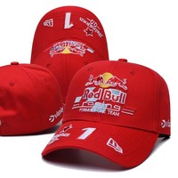 Casquettes de baseball 6 panneaux unisexes F1 Ferrari Team, sportives, 100% coton, ajustables et respirantes