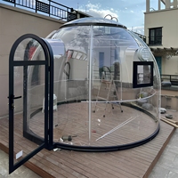 Tente bulle transparente en polycarbonate et aluminium pour hôtel, exposition, ou événement - Modèle Full House Starry