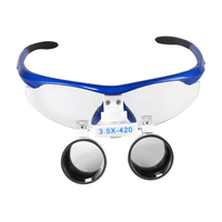 Dental Loupe 2.5X/3.5X Magnification Dental Magnifying Glass Adjustable Binocular Head-mounted Magnifier