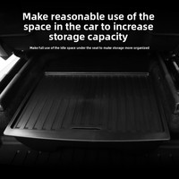 Boîte de rangement ABS sous le siège, style minimaliste professionnel, compatible Tesla Model Y/YL, plateau organisateur pour rangée avant/arrière, marque Kj, modèle k