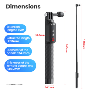 Amagisn điều khiển từ xa Selfie Stick cho insta360/goprohero/điện thoại thông minh Bluetooth Selfie Stick Invisible Selfie Stick - Product Image 6