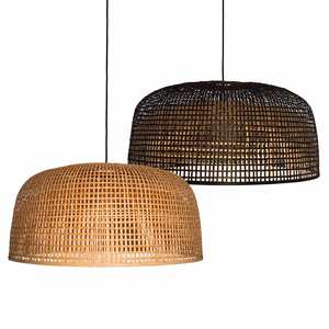 Abat-jour en bambou rond en rotin fait à la main au Vietnam taille personnalisée Style Antique couleur naturelle noir abat-jour écologique - Product Image 1