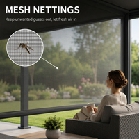 Pergola bioclimatique motorisée en aluminium de luxe moderne avec lames orientables - Contrôle intelligent, écologique, résistante aux intempéries, pour balcon et jardin