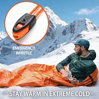 Sacs de couchage d'urgence en Mylar imperméables avec logo personnalisé, sac de bivouac thermique pour une utilisation en plein air en cas de survie