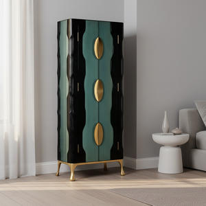 <span class=keywords><strong>Armoire</strong></span> de rangement haute en bois massif de luxe moderne <span class=keywords><strong>pour</strong></span> salon, avec design gain de place, <span class=keywords><strong>pour</strong></span> usage hôtelier - Product Image 4