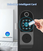 Cerradura Inteligente para Puerta TYSH, Impermeable, con WiFi, Doble Huella Dactilar, Llave Digital, Compatible con la Aplicación Tuya, para Puertas de Madera/Acero
