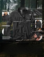 Veste polaire utilitaire pour homme à col montant zippé, style universitaire, décontractée, thermique, réversible, imperméable, respirante, pour l'extérieur et le streetwear