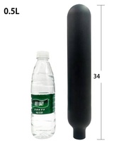Cylindre de paintball en aluminium de 0,5 L (500 cc), 200 bars (3000 psi), 300 bars (4500 psi), réservoir d'air comprimé pour marqueur de paintball, tir à l'air comprimé PCP