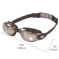Nouvelles lunettes de natation de style moderne, étanches, anti-buée, avec revêtement électrolytique, monture fine
