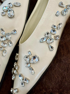 Chaussures plates de luxe pour femmes, style designer personnalisé, à bout pointu, respirantes et légères, pour mariage - Product Image 6