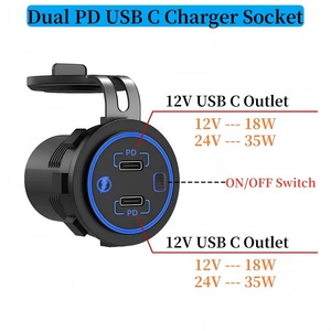 <span class=keywords><strong>12</strong></span> <span class=keywords><strong>V</strong></span> 24V 2 cổng sạc ổ cắm <span class=keywords><strong>12</strong></span> <span class=keywords><strong>V</strong></span> kép PD đầu ra xe sạc USB ổ cắm cho vehiclescar phụ kiện - Product Image 2