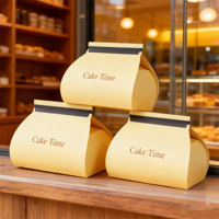 Emballage de boulangerie pour gâteau de lune Mini conteneur à crêpes Boîte à rouleaux à la cannelle Boîtes d'emballage pour desserts pour bonbons et cadeaux