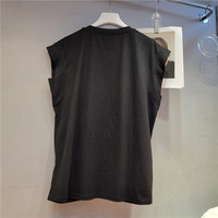 Mode couleur bloc Streetwear printemps été Patchwork perles florales Sexy T-Shirt à manches courtes haut pour femme à la mode haut court