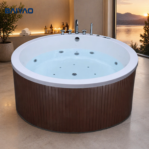 อ่างสปากลางแจ้งสไตล์ยุโรปยอดนิยมขนาด2x2เมตรอ่างน้ำวนอ่างอาบน้ำ - Product Image 6