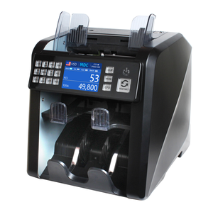 Contadora de billetes profesional AL-952 con doble CIS, carga frontal, clasificador multimoneda, detector de billetes 1+1 con bolsillo. - Product Image 1