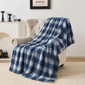 Manta Sherpa Ecológica al por Mayor, Suave, de Doble Capa, de Felpa, Gruesa, de Poliéster, para Invierno - Product Image 1