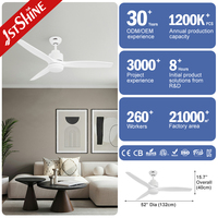 Ventilateur de plafond 1stshine à moteur DC haute performance avec lumière LED, économe en énergie, innovant, durable, pour la décoration intérieure, best-seller, fabrication exquise