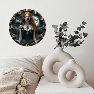 Round Wooden Wall <b>Clock</b> 25Cm <b>Silent</b> Movement Home Interior Decor <b>Clock</b> - Product Image 4