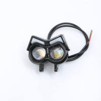 Nouveau projecteur LED 12W en forme de diamant, lumière avant universelle pour moto, fonction clignotante à 2 lentilles, 12000Lm