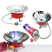 Réchaud de camping portable coupe-vent, réchaud à gaz pour le camping, les sorties, la randonnée, accessoires de camping, réchaud à gaz d'extérieur