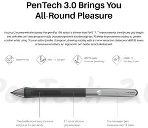 Huion H1061P 10.5*6.56 pollici scoller tasti di stampa programmabili tavoletta da disegno grafica digitale per il disegno - Product Image 3