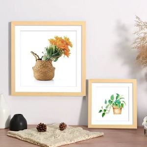 กรอบรูปไม้สี่เหลี่ยม กรอบรูปไม้เนื้อแข็งสำหรับติดผนัง (ไม่มีกระดาษรองหลังและภาพ<span class=keywords><strong>วาด</strong></span>) - Product Image 3