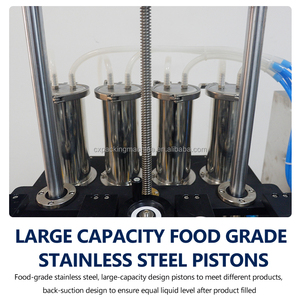 Mesin Pengisi Vakum Cairan untuk Botol Kaca Kecil dengan 4 Nozel untuk Jus, Toner Kecantikan, Minyak Kosmetik, Parfum - Product Image 4