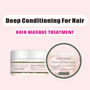 Crème concentrée hydratante végane pour <span class=keywords><strong>cheveux</strong></span>, à base de collagène <span class=keywords><strong>japonais</strong></span> et d'huile de noix de coco, pour femmes noires africaines, marque privée OEM - Product Image 4