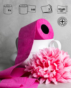 <span class=keywords><strong>Papel</strong></span> higiénico rosa <span class=keywords><strong>de</strong></span> 3 capas <span class=keywords><strong>de</strong></span> calidad superior 6 rollos <span class=keywords><strong>de</strong></span> 140 hojas desechables suaves - Product Image 2