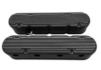 Couvercles de soupapes noirs à ailettes en aluminium avec supports de bobine et couvercles pour LS1 LS2 LS3 LS6 LS7 5.7 6.0 6.2L