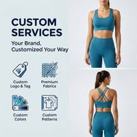 Set Yoga Pilates Princess Wide Leg untuk Wanita, Bra Olahraga Halter Tanpa Punggung, Celana Flare Lipat, Grosir, Logo Custom, Outfit 2Pc