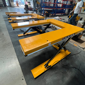 Plataforma Elevadora de Tijera Eléctrica Industrial <span class=keywords><strong>Alibaba</strong></span> en Oferta, Capacidad de Carga de 500 kg a 2000 kg, Plataforma de Carga Estacionaria de 1 m, 2 m y 3 m de Altura para Almacén - Product Image 3