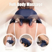 Masseur électrique Shiatsu pour le cou et les épaules avec chaleur, pétrissage 3D des tissus profonds, sans fil, pour la maison, le bureau, la voiture, soulagement de la douleur
