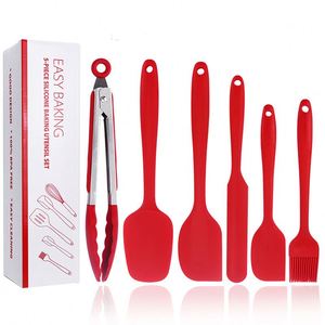 Promotional 6-Piece Cake Spatula Oil Brush Food Clip <b>Silicone</b> Kitchenware Set - Product Image 1