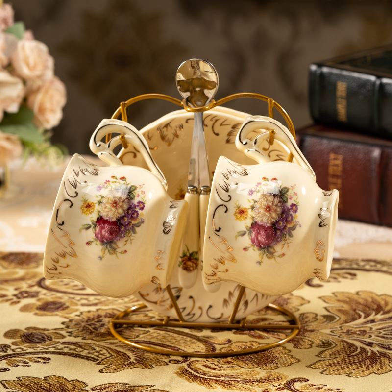 Support antirouille Huahai 2 tasses 2 assiettes