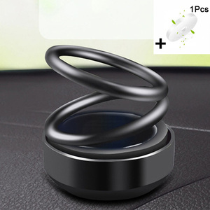 Deodorante per Auto aromaterapia doppi anelli sospensione rotante rotante diffusore Auto solare profumo accessori per Auto interni - Product Image 2