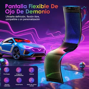 Thông Minh Dấu Hiệu Ma Quỷ Mắt Đèn Pha <span class=keywords><strong>LED</strong></span> Ma Trận Bảng Điều Chỉnh Mắt Đèn Mềm Màn Hình Hiển Thị Cửa Sổ Lớn Lập Trình Linh Hoạt Cho Xe Tải Xe - Product Image 2