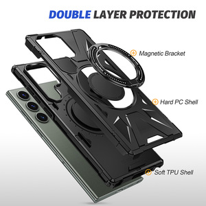 เคสโทรศัพท์กันกระแทกแบบมีขาตั้งแม่เหล็กสี่มุม สำหรับ Samsung S25 S24 Ultra - Product Image 5