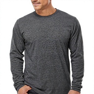 เสื้อยืดแขนยาวผู้ชายแบบถัก  โลโก้ OEM ตามสั่ง ผ้าฝ้าย 100% 180 GSM สไตล์ลำลอง ทรงปกติ  มีหลายสีให้เลือก - Product Image 5