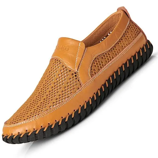 Mocassins en cuir véritable pour hommes, chaussures de conduite à enfiler, bon marché,