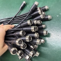 Connecteur d'aviation étanche GX12 M12 mâle avec câble pigtail, fil d'extension de signal circulaire pour caméra de voiture, DVR, moniteur