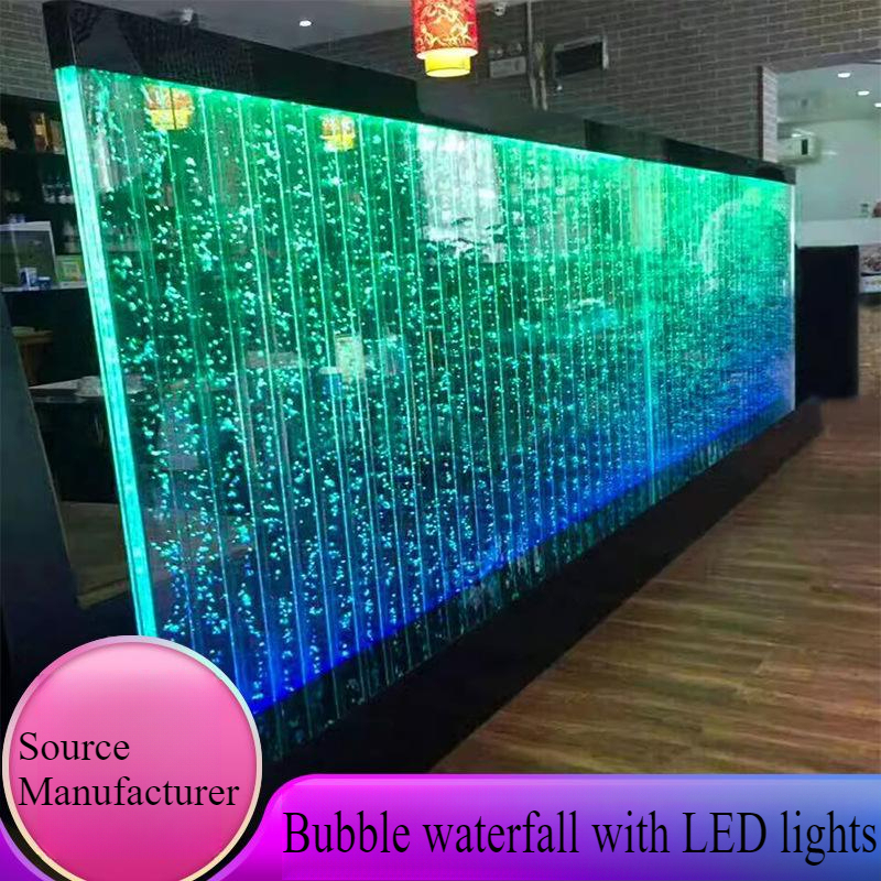 Acrylic Bubble Wall Water Curtain Fountain Large Art Deco Design with Variable LED Lights, Modern Outdoor Lighting Feature · image 4