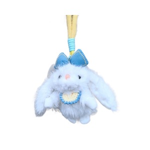 Llavero <span class=keywords><strong>de</strong></span> Peluche Personalizado <span class=keywords><strong>de</strong></span> Alta Calidad para Niñas, Diseño <span class=keywords><strong>de</strong></span> Conejo <span class=keywords><strong>de</strong></span> Peluche Corto Blanco - Product Image 5