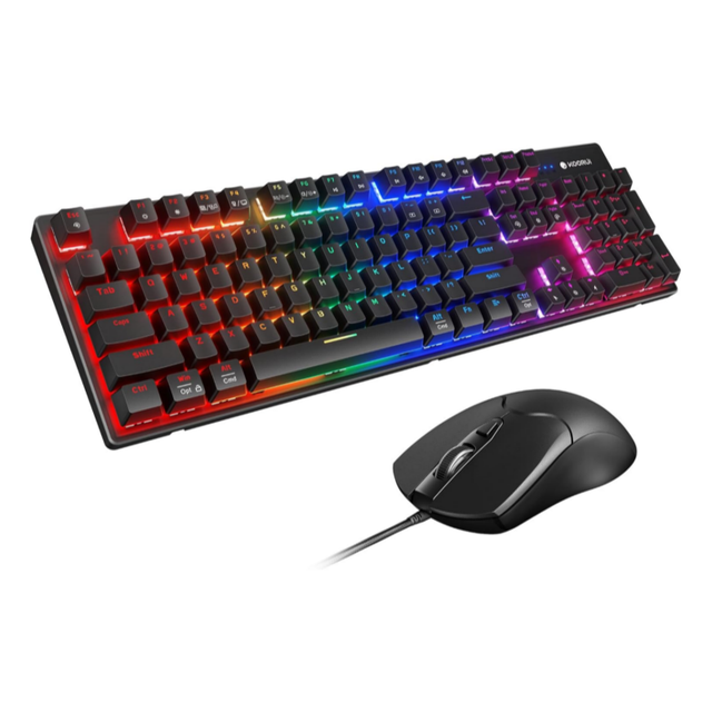 KOORUI Mechanical Gaming  Wired Keyboard and Mouse Combo for Computer PC/Laptop