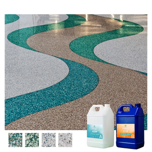 Résine Époxy Métallisée Décorative Colorée, Peinture de Sol Époxy à Flocons de Granit Terrazzo, Aspect Liquide pour Application Routière - Product Image 1