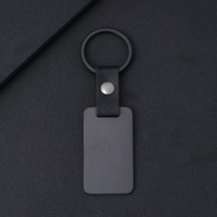 Porte-clés rectangulaire en acier inoxydable Ywyougang, tendance et très vendu, de haute qualité, avec logo personnalisé, impression laser couleur, pendentif
