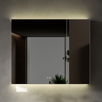 Ensemble de meubles de salle de bain modernes et minimalistes, meuble-lavabo et vasque, avec armoire de rangement, miroir et lavabo, pour hôtel
