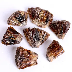 Factory price healing gemstone raw crystal mineral specimen rough amber calcite for sale